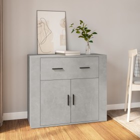 Concrete gray plywood sideboard 80x33x70 cm by vidaXL, Sideboards - Ref: Foro24-816572, Price: 83,99 €, Discount: %