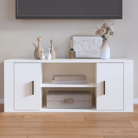 White plywood TV cabinet 100x35x40 cm by vidaXL, TV Furniture - Ref: Foro24-823091, Price: 58,99 €, Discount: %