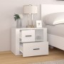 White plywood nightstand 60x36x45 cm by vidaXL, Nightstands - Ref: Foro24-816736, Price: 76,54 €, Discount: %