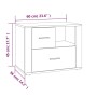 White plywood nightstand 60x36x45 cm by vidaXL, Nightstands - Ref: Foro24-816736, Price: 76,54 €, Discount: %