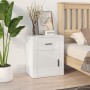 Glossy white plywood nightstand 50x36x60 cm by vidaXL, Nightstands - Ref: Foro24-816722, Price: 58,24 €, Discount: %