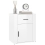 Glossy white plywood nightstand 50x36x60 cm by vidaXL, Nightstands - Ref: Foro24-816722, Price: 43,99 €, Discount: %