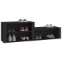 Schwarzer Schuhschrank aus Sperrholz, 150 x 35 x 45 cm von vidaXL, Schuhregale und Schuhorganisatoren - Ref: Foro24-816913, P...