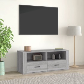 Sonoma gray plywood TV cabinet 100x35x40 cm by vidaXL, TV Furniture - Ref: Foro24-816814, Price: 73,99 €, Discount: %