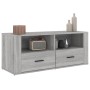 Sonoma gray plywood TV cabinet 100x35x40 cm by vidaXL, TV Furniture - Ref: Foro24-816814, Price: 73,77 €, Discount: %