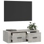 Hanging TV stand in gray wood and concrete, 80x36x25 cm. by vidaXL, TV Furniture - Ref: Foro24-816836, Price: 46,89 €, Discou...