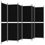 Biombo divisor de 6 paneles de tela negro 300x180 cm de vidaXL, Divisores de ambientes - Ref: Foro24-350225, Precio: 40,99 €,...