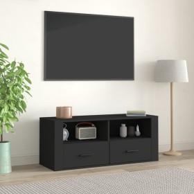 Black plywood TV cabinet 100x35x40 cm by vidaXL, TV Furniture - Ref: Foro24-816809, Price: 65,99 €, Discount: %