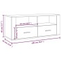 Mueble para TV madera contrachapada negra 100x35x40 cm de vidaXL, Muebles TV - Ref: Foro24-816809, Precio: 71,55 €, Descuento: %