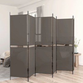 Biombo divisor de 6 paneles de tela gris antracita 300x180 cm de vidaXL, Divisores de ambientes - Ref: Foro24-350224, Precio:...