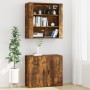 Armario de pared madera contrachapada roble ahumado 80x33x80 cm de vidaXL, Aparadores - Ref: Foro24-816597, Precio: 55,77 €, ...