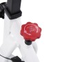 Bicicleta estática con sensores de pulso blanca y roja de vidaXL, Bicicletas estáticas - Ref: Foro24-92136, Precio: 266,81 €,...