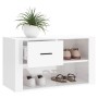 Mueble zapatero madera contrachapada blanco brillo 80x35x45 cm de vidaXL, Zapateros y organizadores de calzado - Ref: Foro24-...