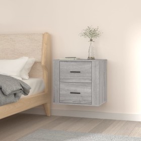 Gray Sonoma wall-mounted bedside table 50x36x47 cm by vidaXL, Lockers and storage cabinets - Ref: Foro24-816862, Price: 60,46...