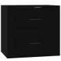 Black wall-mounted bedside table 50x36x47 cm by vidaXL, Lockers and storage cabinets - Ref: Foro24-816857, Price: 46,99 €, Di...