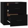 Black wall-mounted bedside table 50x36x47 cm by vidaXL, Lockers and storage cabinets - Ref: Foro24-816857, Price: 46,99 €, Di...