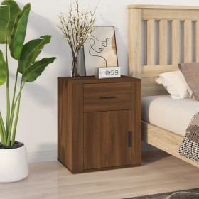 Oak brown plywood bedside table 50x36x60 cm by vidaXL, Nightstands - Ref: Foro24-816727, Price: 62,68 €, Discount: %