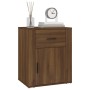 Oak brown plywood bedside table 50x36x60 cm by vidaXL, Nightstands - Ref: Foro24-816727, Price: 62,68 €, Discount: %