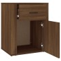 Oak brown plywood bedside table 50x36x60 cm by vidaXL, Nightstands - Ref: Foro24-816727, Price: 62,68 €, Discount: %