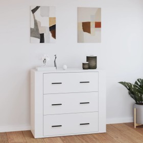 Bright white plywood sideboard 80x33x70 cm by vidaXL, Sideboards - Ref: Foro24-816578, Price: 115,99 €, Discount: %