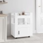 Carrito de cocina madera contrachapada blanco 60x45x80 cm de vidaXL, Carros de cocina y comedor - Ref: Foro24-816824, Precio:...