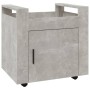 Carrito de escritorio contrachapada gris hormigón 60x45x60 cm de vidaXL, Carros e islas - Ref: Foro24-816612, Precio: 55,18 €...