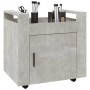 Carrito de escritorio contrachapada gris hormigón 60x45x60 cm de vidaXL, Carros e islas - Ref: Foro24-816612, Precio: 55,18 €...