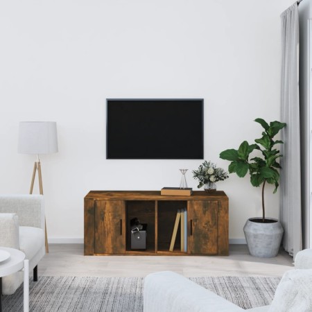 Mueble para TV madera contrachapada roble ahumado 100x35x40 cm de vidaXL, Muebles TV - Ref: Foro24-816805, Precio: 70,99 €, D...