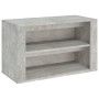 Mueble zapatero madera contrachapada gris hormigón 75x35x45 cm de vidaXL, Zapateros y organizadores de calzado - Ref: Foro24-...