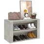 Mueble zapatero madera contrachapada gris hormigón 75x35x45 cm de vidaXL, Zapateros y organizadores de calzado - Ref: Foro24-...