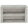 Mueble zapatero madera contrachapada gris hormigón 75x35x45 cm de vidaXL, Zapateros y organizadores de calzado - Ref: Foro24-...