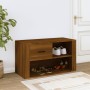 Schuhschrank aus braunem Eichensperrholz, 80 x 35 x 45 cm von vidaXL, Schuhregale und Schuhorganisatoren - Ref: Foro24-816759...