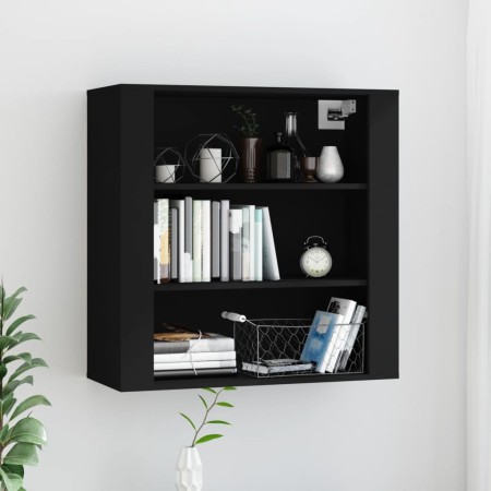 Armario de pared madera contrachapada negro 80x33x80 cm de vidaXL, Aparadores - Ref: Foro24-816593, Precio: 68,47 €, Descuent...