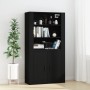 Black plywood wall cabinet 80x33x80 cm by vidaXL, Sideboards - Ref: Foro24-816593, Price: 68,47 €, Discount: %