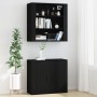 Armario de pared madera contrachapada negro 80x33x80 cm de vidaXL, Aparadores - Ref: Foro24-816593, Precio: 68,47 €, Descuent...