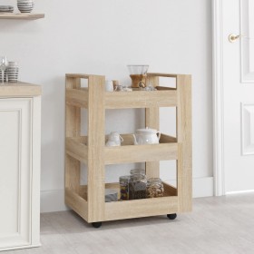 Oak-colored plywood kitchen cart 60x45x80 cm by vidaXL, Kitchen and dining carts - Ref: Foro24-816819, Price: 59,99 €, Discou...