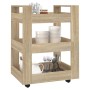 Oak-colored plywood kitchen cart 60x45x80 cm by vidaXL, Kitchen and dining carts - Ref: Foro24-816819, Price: 59,50 €, Discou...