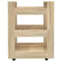 Oak-colored plywood kitchen cart 60x45x80 cm by vidaXL, Kitchen and dining carts - Ref: Foro24-816819, Price: 59,50 €, Discou...