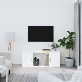 White plywood TV cabinet 100x35x40 cm by vidaXL, TV Furniture - Ref: Foro24-816800, Price: 43,46 €, Discount: %