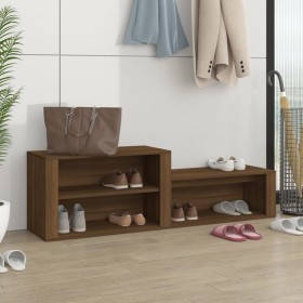 Shoe rack made of brown oak plywood, 150x35x45 cm by vidaXL, Shoe racks and shoe organizers - Ref: Foro24-816919, Price: 57,9...