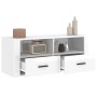 Glossy white plywood TV cabinet 100x35x40 cm by vidaXL, TV Furniture - Ref: Foro24-816810, Price: 65,87 €, Discount: %