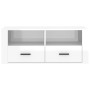 Glänzend weißer Sperrholz-TV-Schrank 100x35x40 cm von vidaXL, TV-Möbel - Ref: Foro24-816810, Preis: 66,99 €, Rabatt: %