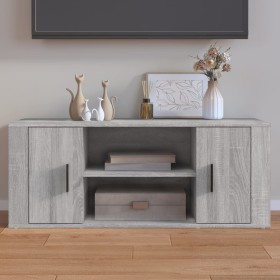 Sonoma gray plywood TV cabinet 100x35x40 cm by vidaXL, TV Furniture - Ref: Foro24-823097, Price: 54,51 €, Discount: %