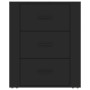 Mesita de noche madera contrachapada negro 50x36x60 cm de vidaXL, Mesitas de noche - Ref: Foro24-816713, Precio: 71,74 €, Des...