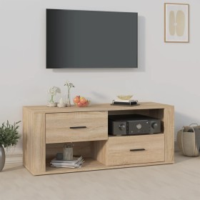 Oak-colored plywood TV cabinet 100x35x40 cm by vidaXL, TV Furniture - Ref: Foro24-823102, Price: 78,99 €, Discount: %