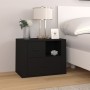 Mesita de noche madera contrachapada negro 60x36x45 cm de vidaXL, Mesitas de noche - Ref: Foro24-816737, Precio: 60,17 €, Des...