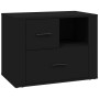 Mesita de noche madera contrachapada negro 60x36x45 cm de vidaXL, Mesitas de noche - Ref: Foro24-816737, Precio: 60,17 €, Des...