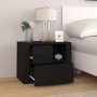 Mesita de noche madera contrachapada negro 60x36x45 cm de vidaXL, Mesitas de noche - Ref: Foro24-816737, Precio: 60,17 €, Des...