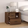 Brown oak plywood bedside table 60x36x45 cm by vidaXL, Nightstands - Ref: Foro24-816743, Price: 64,37 €, Discount: %