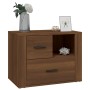 Brown oak plywood bedside table 60x36x45 cm by vidaXL, Nightstands - Ref: Foro24-816743, Price: 64,37 €, Discount: %